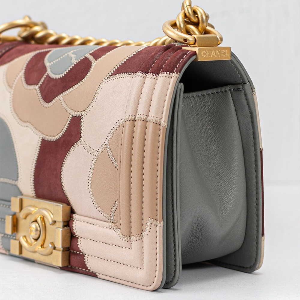 Limited Edition Chanel Small Patchwork Camellia Boy Flap! - Picture 6 of 12